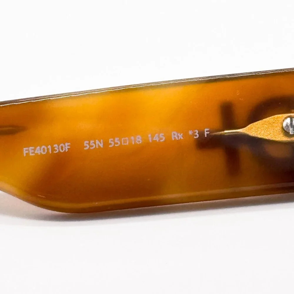 NEW FENDI FE40130F 55N SHINY LIGHT HAVANA UNISEX SUNGLASSES FENDI